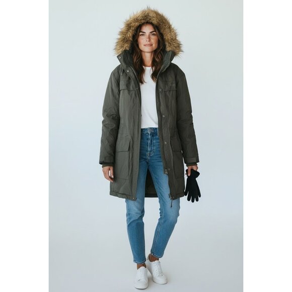 Mountain Warehouse Jackets & Blazers - NEW Mountain Warehouse Aurora Jacket Womens Size L Green Down Feather 600 Parka